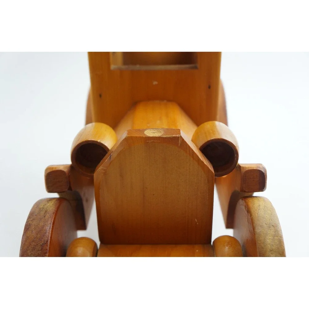 Different‎ Drummer Wooden Toy Car Solon Maine Handmade Pine Vintage Ford Model T